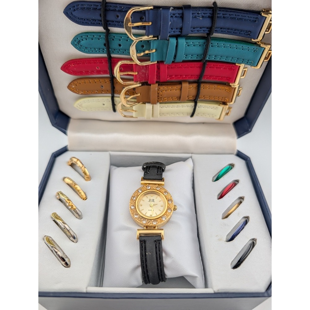Vintage Calvin Hill Interchangeable Watch Set - 6 Bands - 11 Bezels New Battery